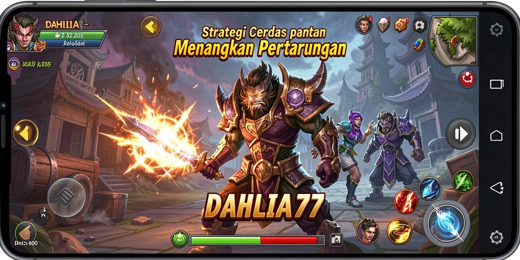 Screenshot gameplay DAHLIA77 menunjukkan aksi strategi yang mendebarkan.