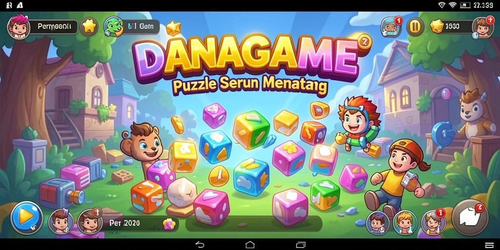 Tampilan gameplay menarik di <strong>DANAGAME</strong> dengan berbagai jenis puzzle.
