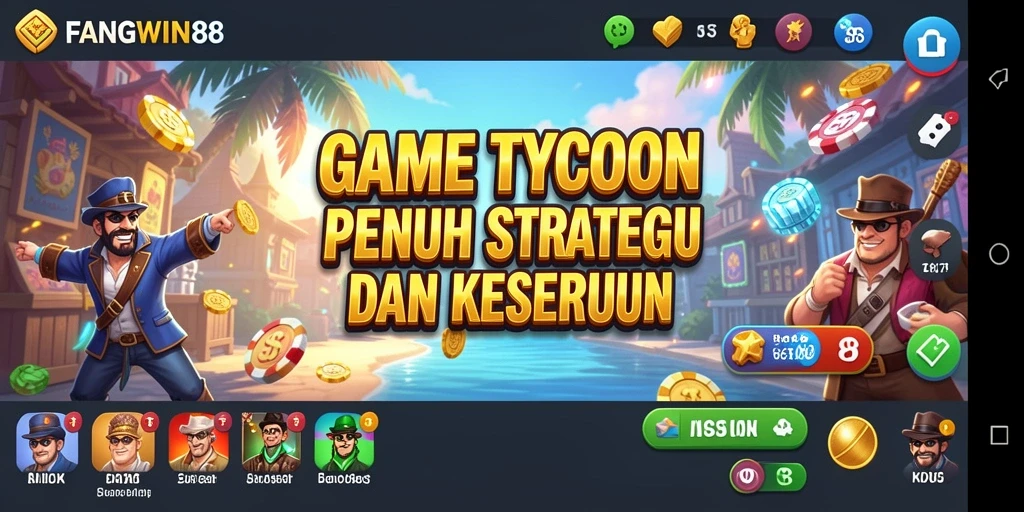 Tampilan gameplay <strong>FANGWIN88</strong> yang mengasyikkan di dunia Tycoon.