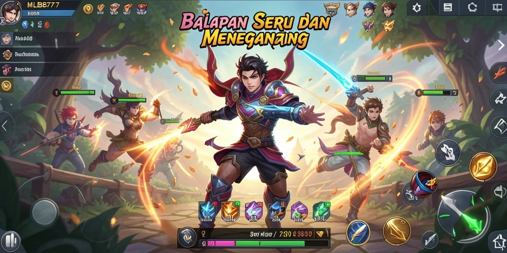 Gameplay balapan yang mendebarkan dan penuh aksi di MLBB777.