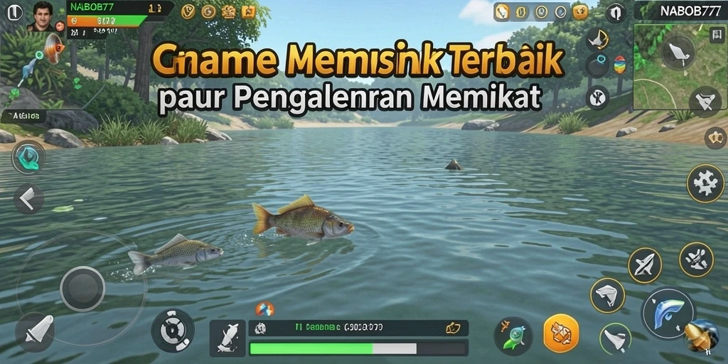 Tampilan gameplay NABOB77 dengan aksi memancing yang seru.