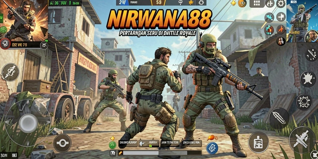 Gameplay seru dalam pertarungan Battle Royale yang mendebarkan.